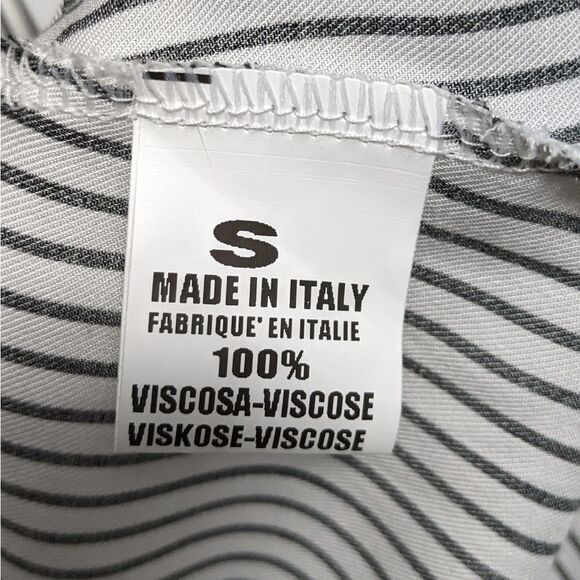 I AM Striped Banded Collar Shirt Dress S - Picture 6 of 7